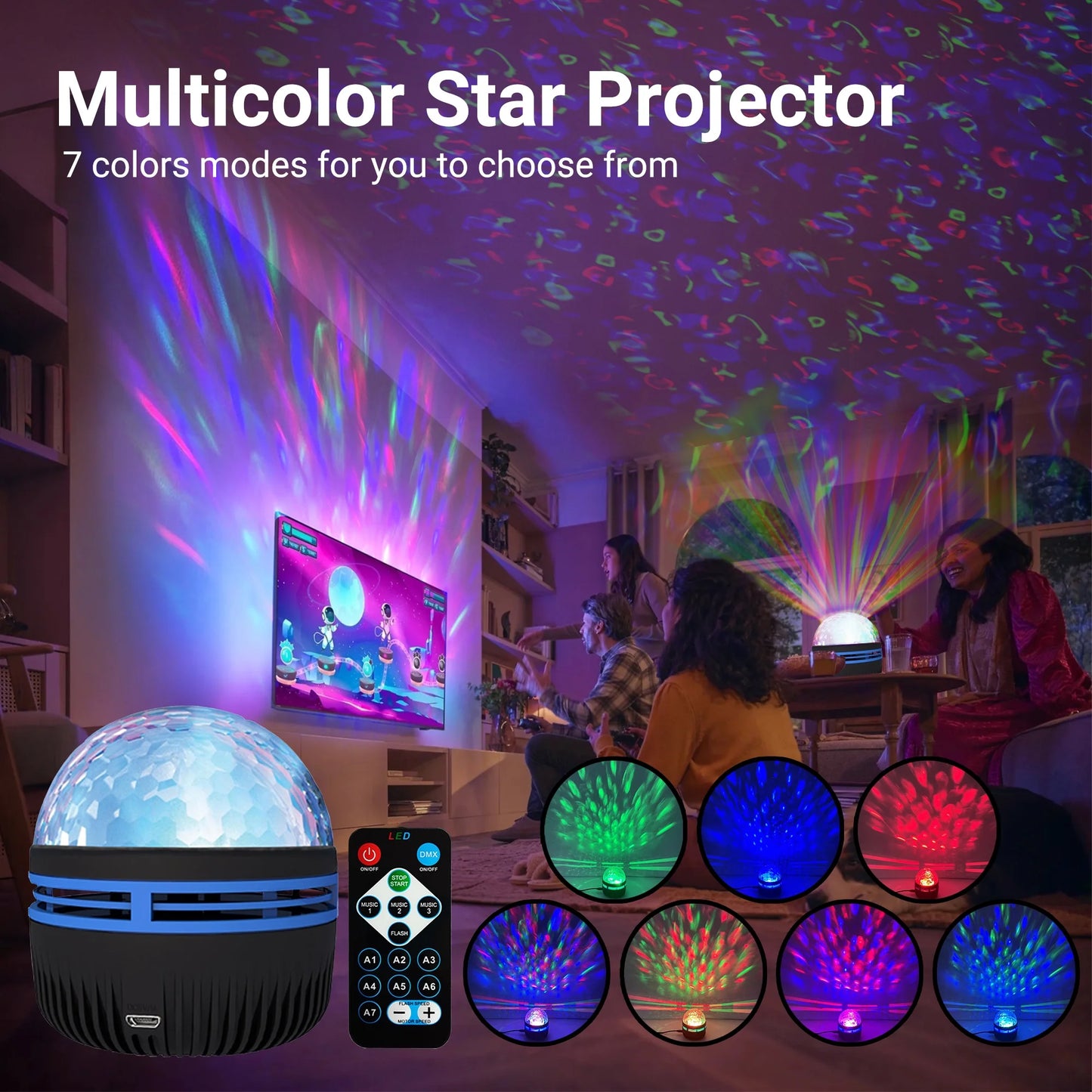 Star Projector,Remote and Voice Control Night Light for Kids ,Best Gifts Galaxy Projector for Bedroom Christmas Decor