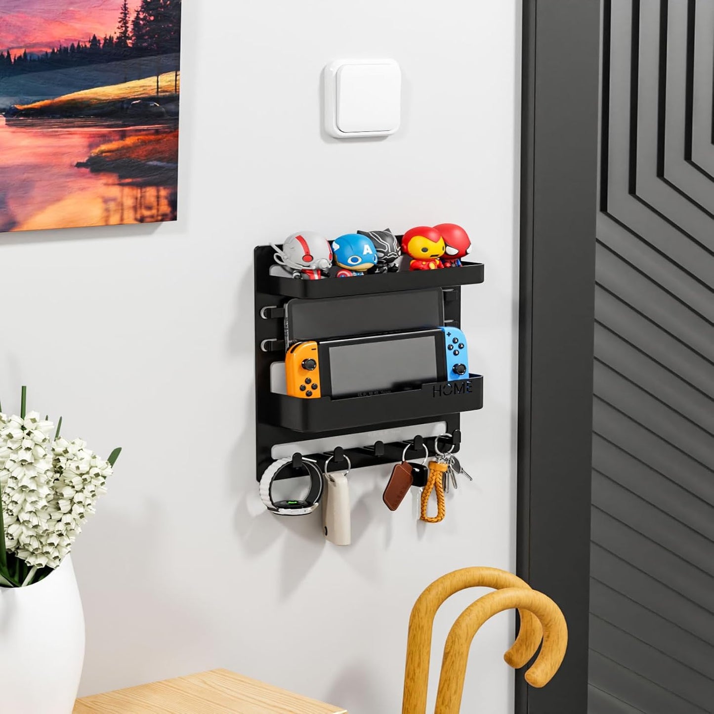 Bedside Shelf Wall Mount and Wall Nightstand for Bedroom,Rv,Dor