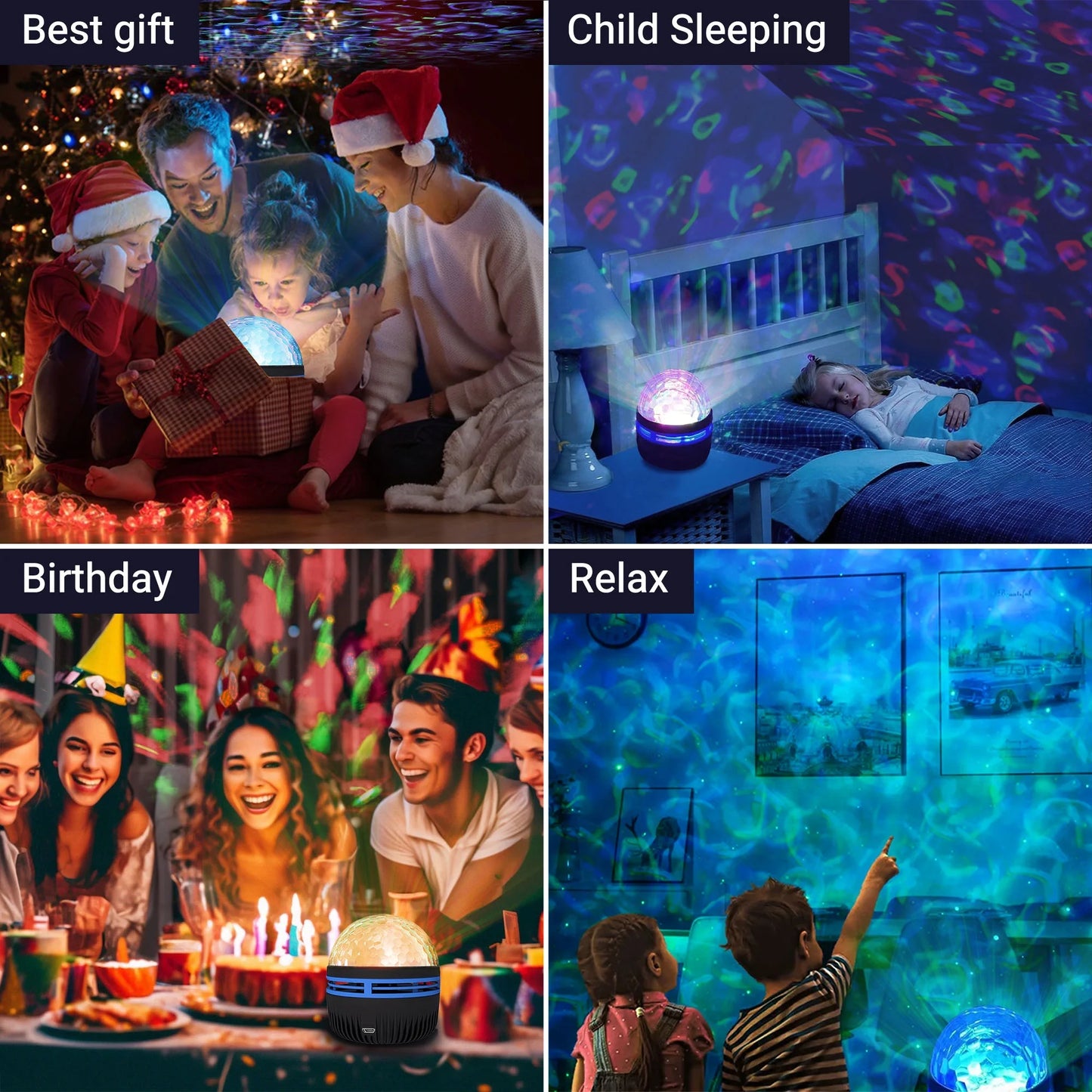 Star Projector,Remote and Voice Control Night Light for Kids ,Best Gifts Galaxy Projector for Bedroom Christmas Decor