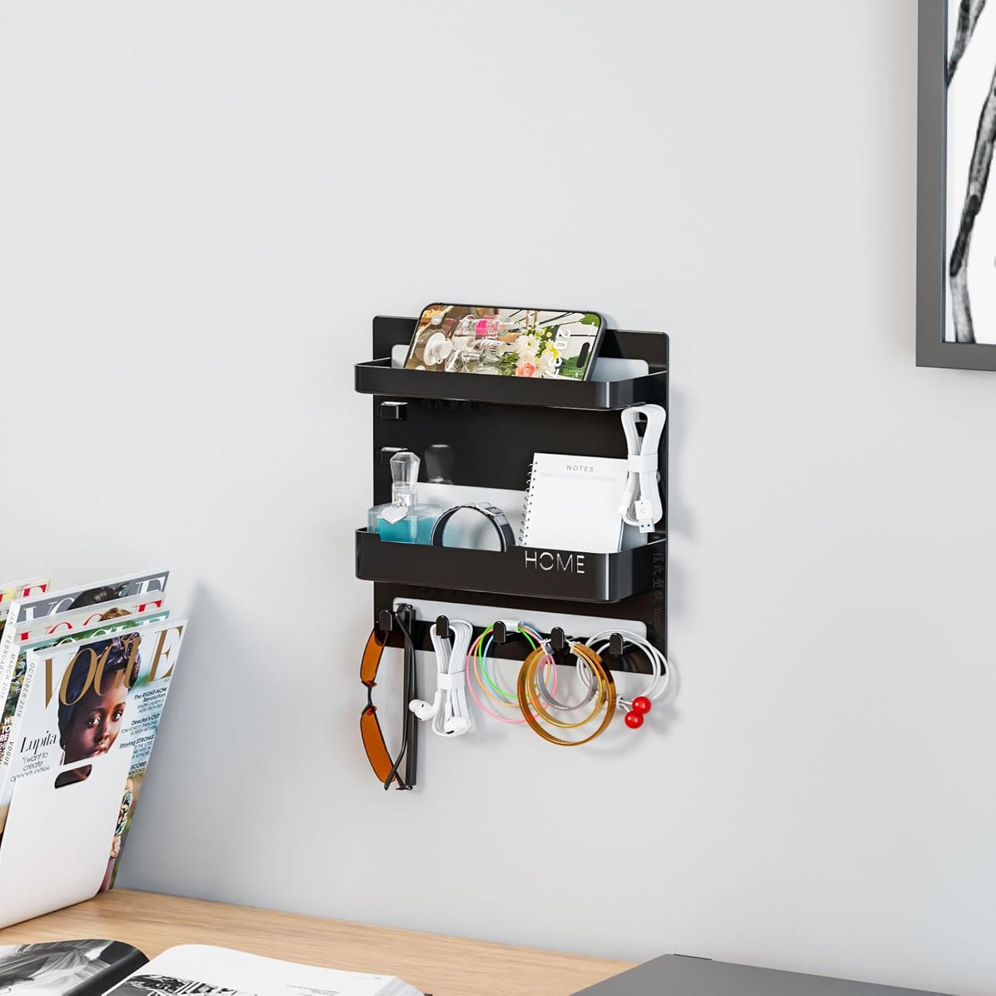 Bedside Shelf Wall Mount and Wall Nightstand for Bedroom,Rv,Dor