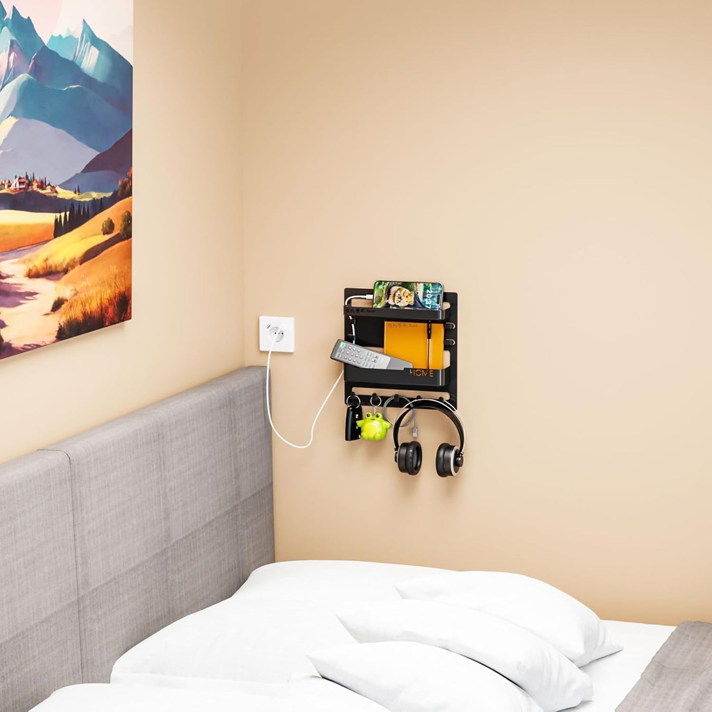 Bedside Shelf Wall Mount and Wall Nightstand for Bedroom,Rv,Dor