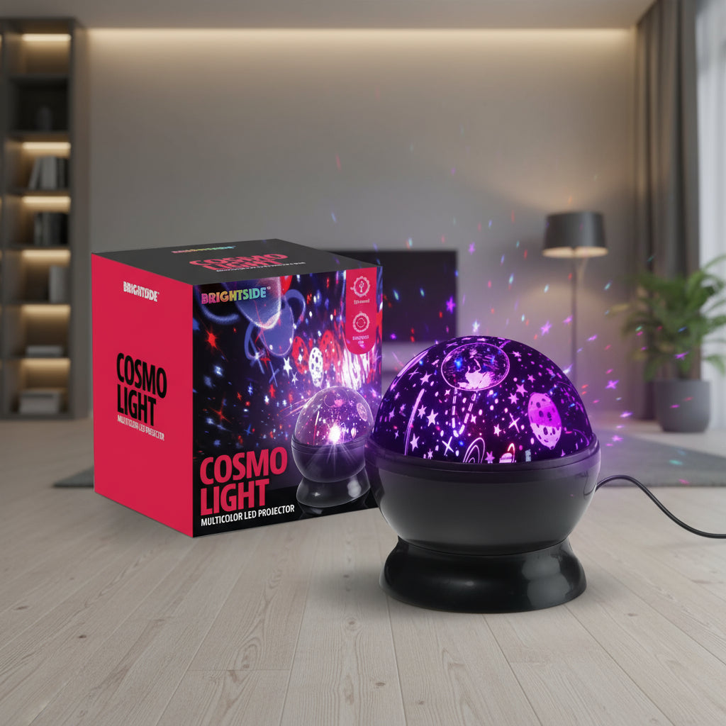 Cosmo LED Projector, Multicolor Rotating Lights, Usb/Battery Powered