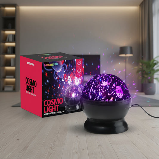 Cosmo LED Projector, Multicolor Rotating Lights, Usb/Battery Powered